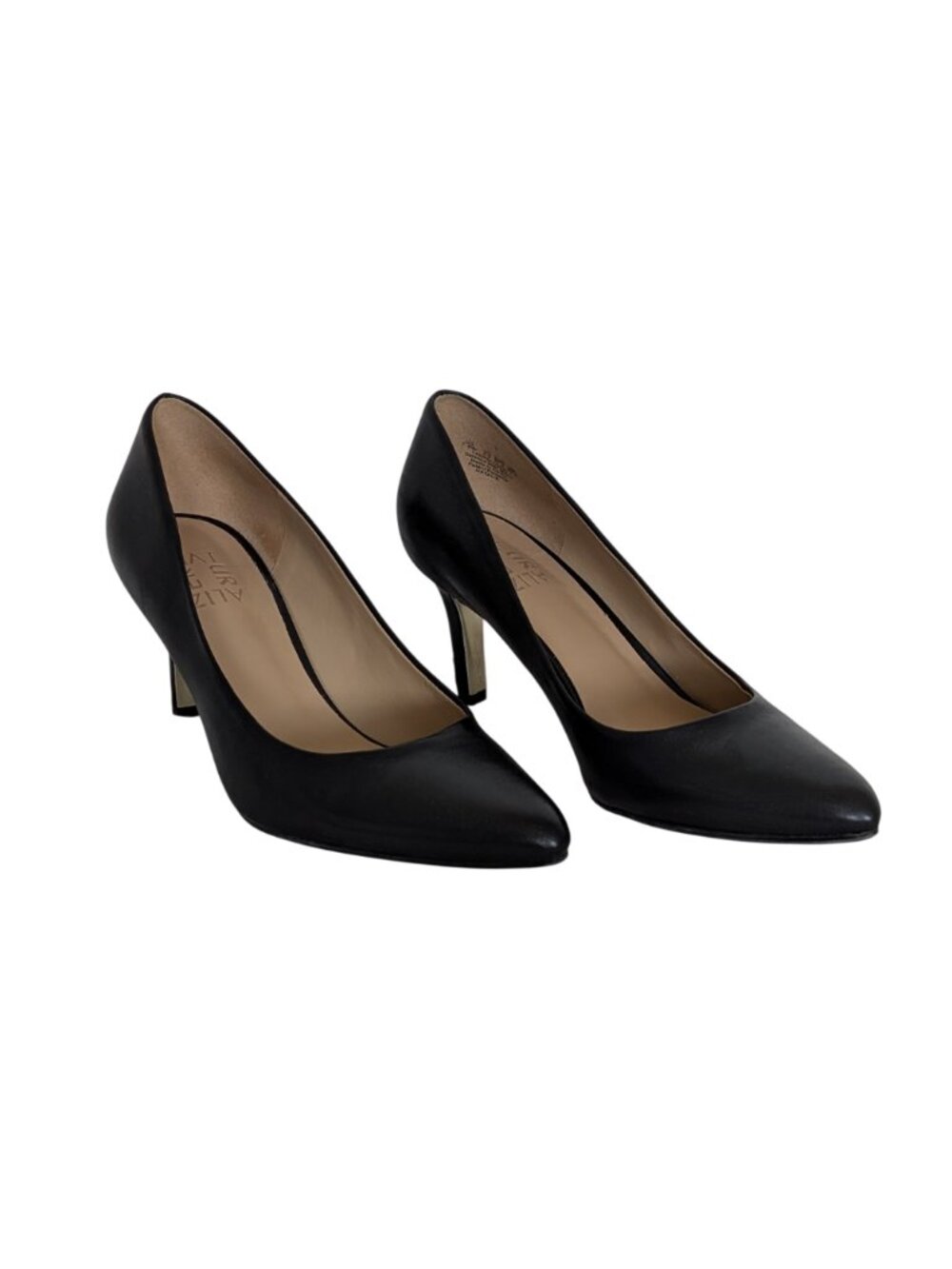 Naturalizer Black Leather Natalie 2.5in Heel Women's Size 7.5W